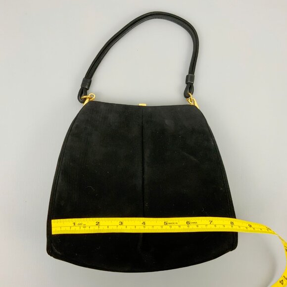 Vintage Coblentz Original Black Perma Suede Evening Bag Purse - Picture 16 of 16